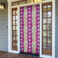 Hawaii Ohia Lehua Door Cover Tropical Vibes Fuchsia