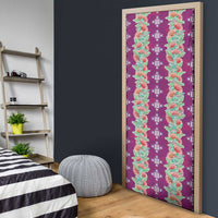 Hawaii Ohia Lehua Door Cover Tropical Vibes Fuchsia
