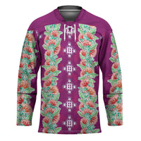 Hawaii Ohia Lehua Hockey Jersey Tropical Vibes Fuchsia