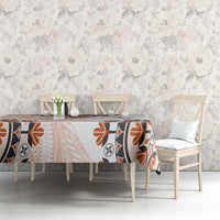 Africa Dashiki Tablecloth With Polynesian Pattern Beige Version