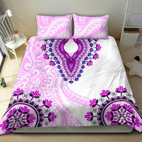 Africa Dashiki Bedding Set With Polynesian Pattern Pink Version