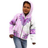Africa Dashiki Kid Hoodie With Polynesian Pattern Pink Version LT05 - Polynesian Pride