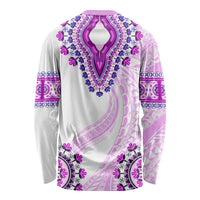 Africa Dashiki Long Sleeve Shirt With Polynesian Pattern Pink Version LT05 - Polynesian Pride