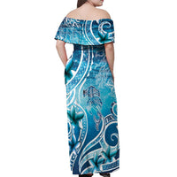 Polynesia World Ocean Day Off Shoulder Maxi Dress Ocean Style