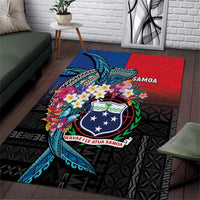 Samoa Area Rug Humpback Whale Siapo Pattern