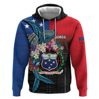 Samoa Hoodie Humpback Whale Siapo Pattern