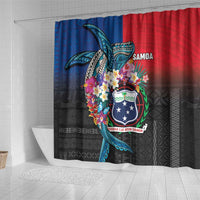 Samoa Shower Curtain Humpback Whale Siapo Pattern