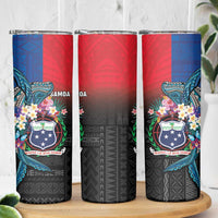 Samoa Skinny Tumbler Humpback Whale Siapo Pattern