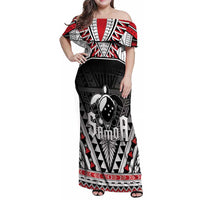 Samoa Independence Day Family Matching Off Shoulder Maxi Dress and Hawaiian Shirt Proud To Be Samoan