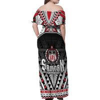 Samoa Independence Day Family Matching Off Shoulder Maxi Dress and Hawaiian Shirt Proud To Be Samoan