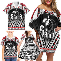 Samoa Independence Day Family Matching Off Shoulder Short Dress and Hawaiian Shirt Proud To Be Samoan