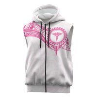 Personalised New Zealand Aotearoa Sleeveless Zip Hoodie Nurse Tribal Pink Version LT05 Pink - Polynesian Pride