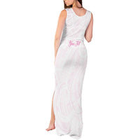 Personalised New Zealand Aotearoa Tank Maxi Dress Nurse Tribal Pink Version