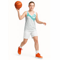 Personalised New Zealand Aotearoa Basketball Jersey Nurse Tribal Teal Version