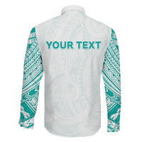 Personalised New Zealand Aotearoa Family Matching Puletasi and Hawaiian Shirt Nurse Tribal Teal Version LT05 - Polynesian Pride