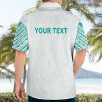 Personalised New Zealand Aotearoa Hawaiian Shirt Nurse Tribal Teal Version