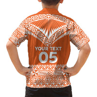 Personalised Tonga Tailulu College Kid Hawaiian Shirt Tongan Kupesi Pattern
