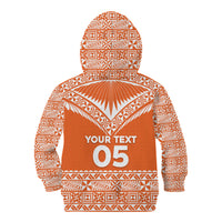 Personalised Tonga Tailulu College Kid Hoodie Tongan Kupesi Pattern