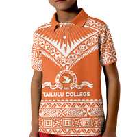 Personalised Tonga Tailulu College Kid Polo Shirt Tongan Kupesi Pattern