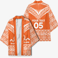 Personalised Tonga Tailulu College Kimono Tongan Kupesi Pattern