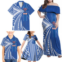 Personalised Hawaii 808 Family Matching Off Shoulder Maxi Dress and Hawaiian Shirt Unique Style