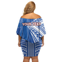 Personalised Hawaii 808 Family Matching Off Shoulder Short Dress and Hawaiian Shirt Unique Style LT05 - Polynesian Pride