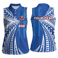 Personalised Hawaii 808 Women Sleeveless Polo Shirt Unique Style