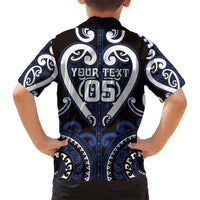 Custom Aotearoa Ngati Tuwharetoa Family Matching Off Shoulder Short Dress and Hawaiian Shirt Maori Tribal Pattern LT05 - Polynesian Pride