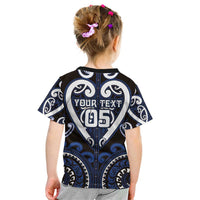Custom Aotearoa Ngati Tuwharetoa Kid T Shirt Maori Tribal Pattern