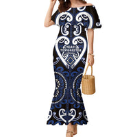 Custom Aotearoa Ngati Tuwharetoa Mermaid Dress Maori Tribal Pattern