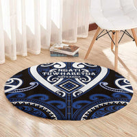 Aotearoa Ngati Tuwharetoa Round Carpet Maori Tribal Pattern