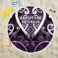 Aotearoa Rangitane Beach Blanket Maori Tribal Pattern