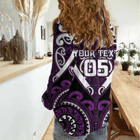 Custom Aotearoa Rangitane Women Casual Shirt Maori Tribal Pattern