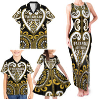 Custom Aotearoa Taranaki Family Matching Tank Maxi Dress and Hawaiian Shirt Maori Tribal Pattern