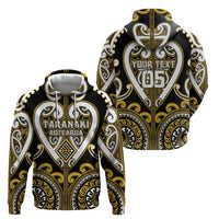 Custom Aotearoa Taranaki Hoodie Maori Tribal Pattern