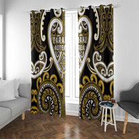 Aotearoa Taranaki Window Curtain Maori Tribal Pattern