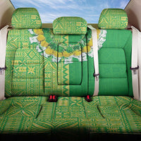 Fiji Lovoni Back Car Seat Cover Fijian Tapa Salusalu Green Glitter