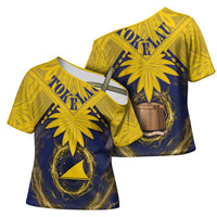 Tokelau Tokehega Day Cross Shoulder Shirt National Badge Special Style - Polynesian Pride
