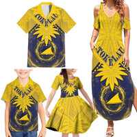Tokelau Tokehega Day Family Matching Summer Maxi Dress and Hawaiian Shirt National Badge Special Style - Polynesian Pride