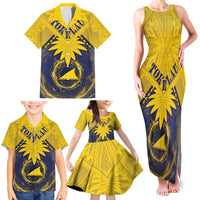 Tokelau Tokehega Day Family Matching Tank Maxi Dress and Hawaiian Shirt National Badge Special Style - Polynesian Pride