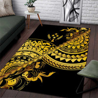 Kosrae Liberation Day Area Rug Polynesian Floral Tattoo - Polynesian Pride