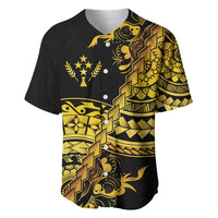 Kosrae Liberation Day Baseball Jersey Polynesian Floral Tattoo - Polynesian Pride