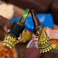 Kosrae Liberation Day 4 in 1 Can Cooler Tumbler Polynesian Floral Tattoo - Polynesian Pride