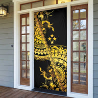 Kosrae Liberation Day Door Cover Polynesian Floral Tattoo - Polynesian Pride