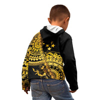 Kosrae Liberation Day Kid Hoodie Polynesian Floral Tattoo - Polynesian Pride