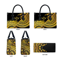 Kosrae Liberation Day Leather Bag Polynesian Floral Tattoo - Polynesian Pride