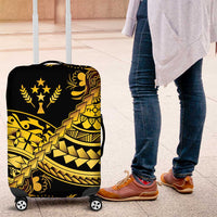 Kosrae Liberation Day Luggage Cover Polynesian Floral Tattoo - Polynesian Pride