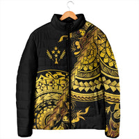Kosrae Liberation Day Padded Jacket Polynesian Floral Tattoo - Polynesian Pride