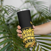 Kosrae Liberation Day Skinny Tumbler Polynesian Floral Tattoo - Polynesian Pride