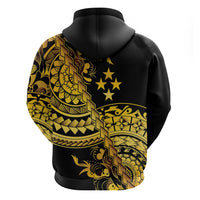 Kosrae Liberation Day Zip Hoodie Polynesian Floral Tattoo - Polynesian Pride